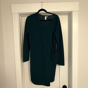 Allison Joy Deep Green Long Sleeve Dress